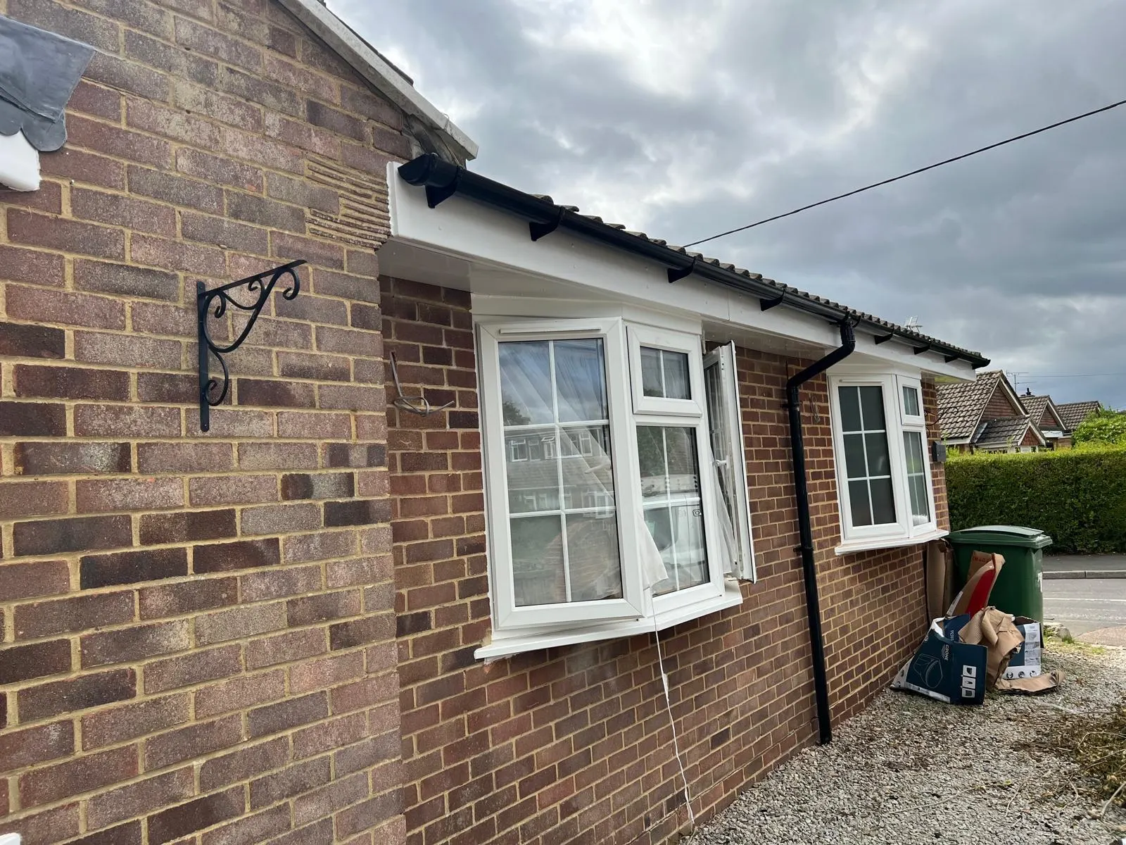 Bungalow with white fascia and upvc windows.